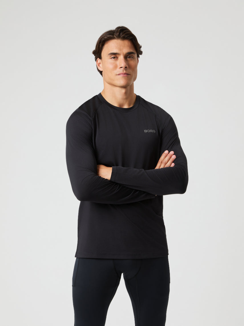 BJÖRN BORG Borg Performance Long Sleeve Brushed T-shirt Black Beauty