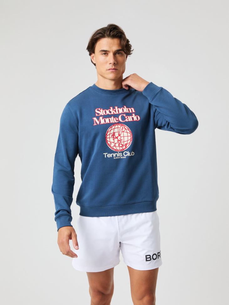 BJÖRN BORG Borg Classic Print Sweatshirt Sargasso Sea
