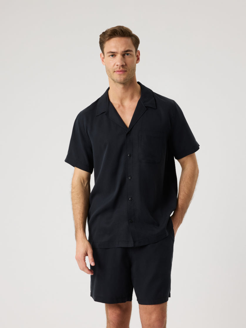 BJÖRN BORG Borg Lyocell Resort Shirt Black Beauty