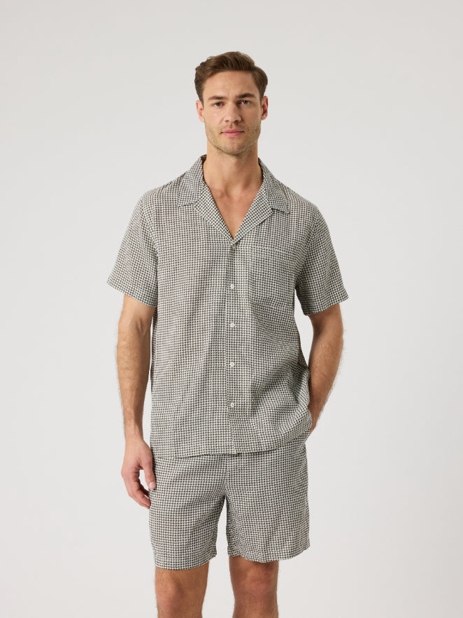 BJÖRN BORG Borg Lyocell Resort Shirt BB Houndstooth 3