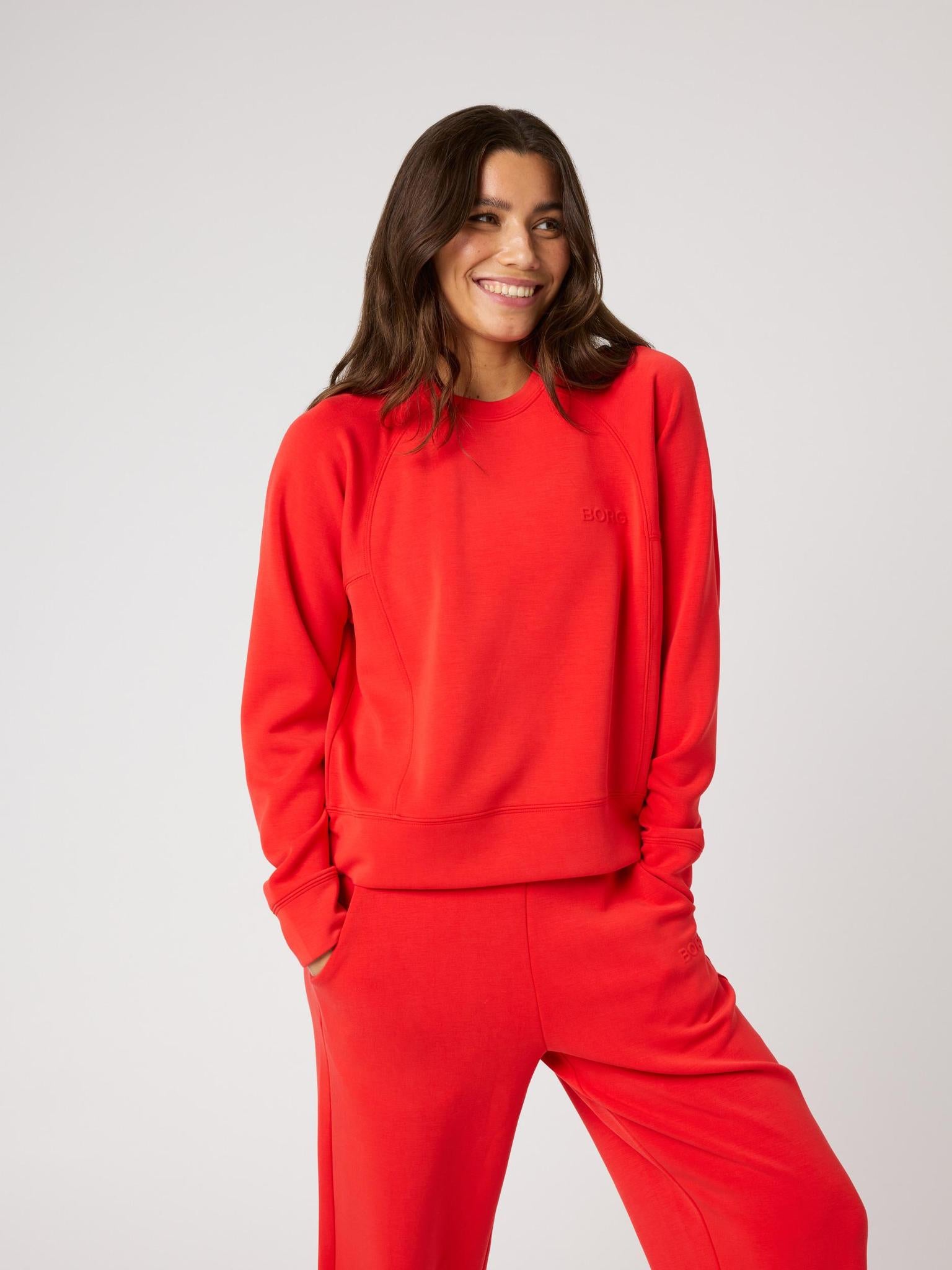 BJÖRN BORG Studio Soft Sweatshirt Flame Scarlet