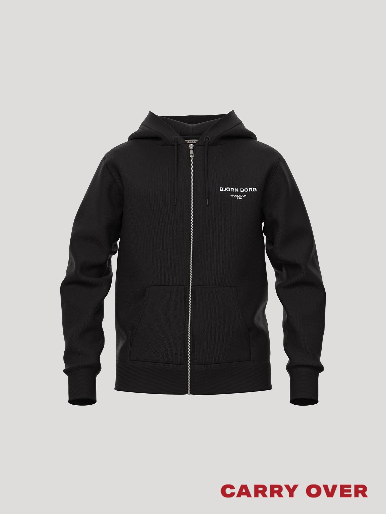 BJÖRN BORG Borg Essential 1 Zip Hoodie Black Beauty