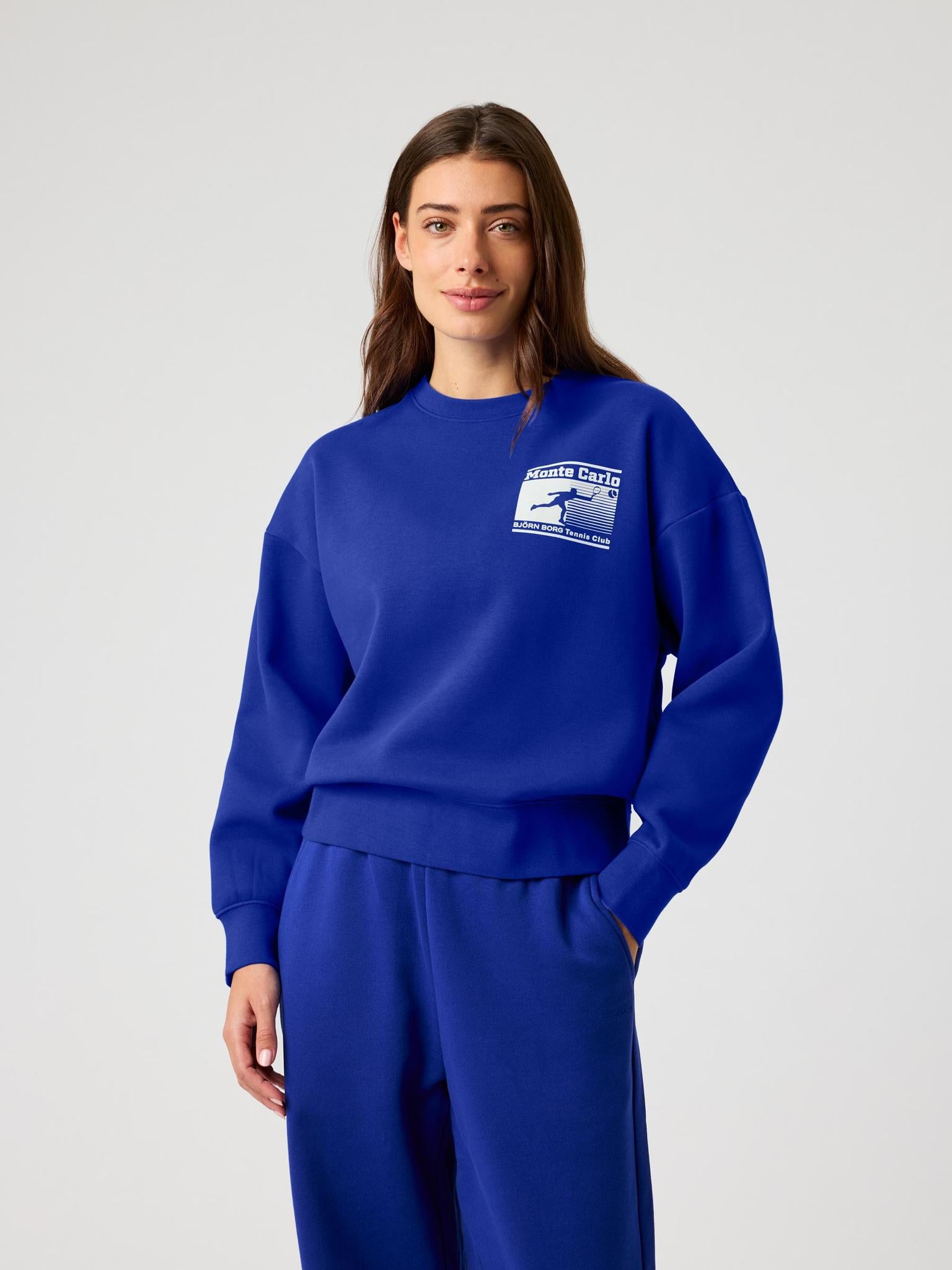 BJÖRN BORG Borg Boyfriend Sweatshirt Clematis Blue