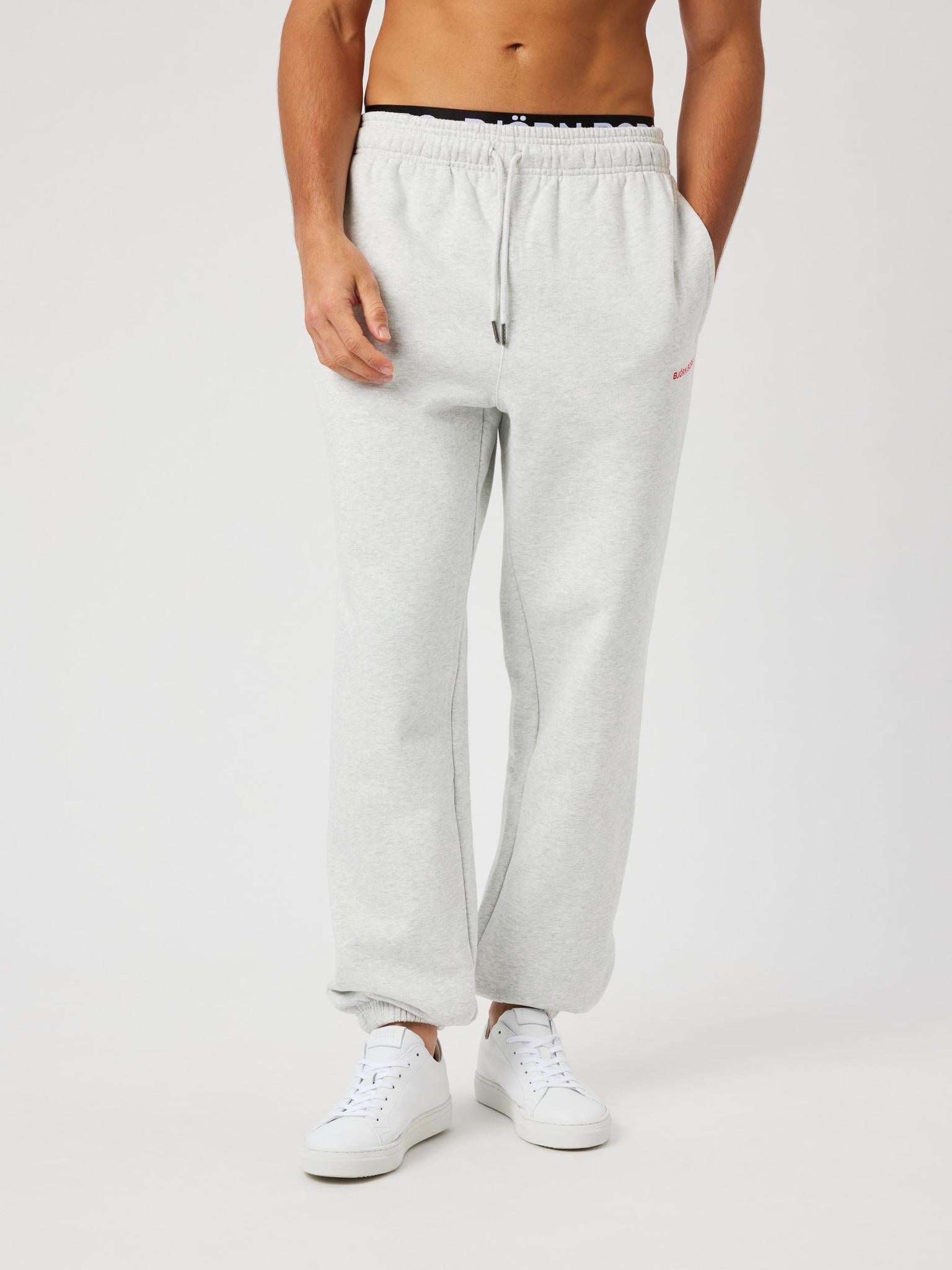 BJÖRN BORG Borg Oversized Sweatpants Ultra Light Grey Melange