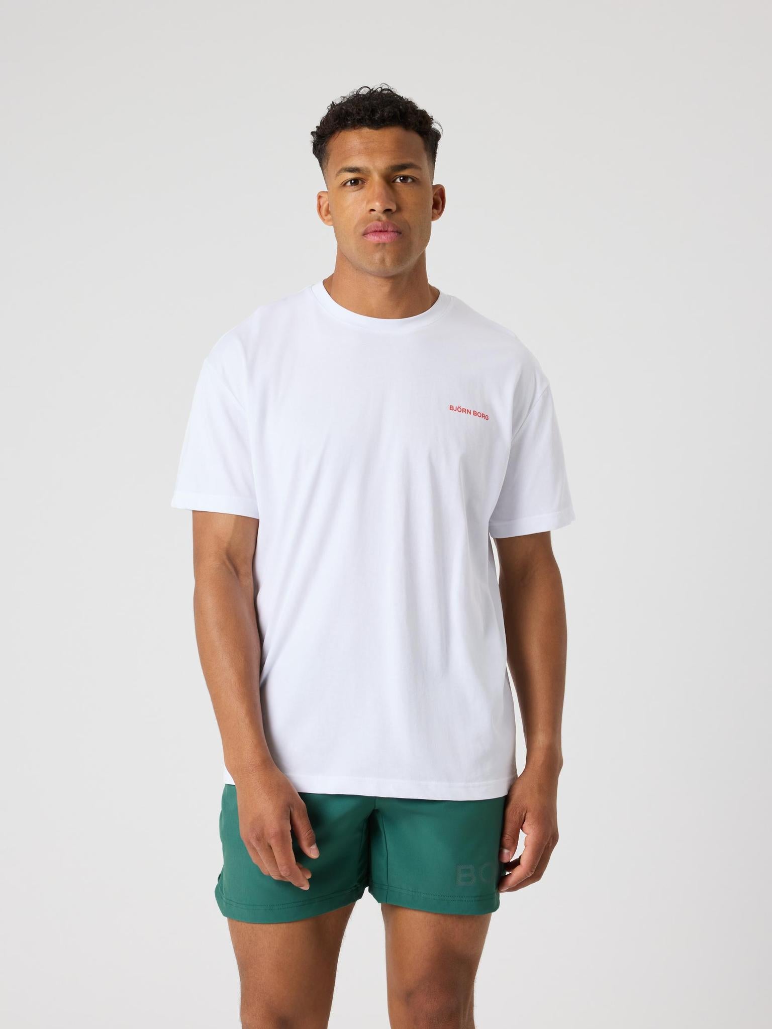 BJÖRN BORG Borg Gym Pride Oversized T-shirt Brilliant White