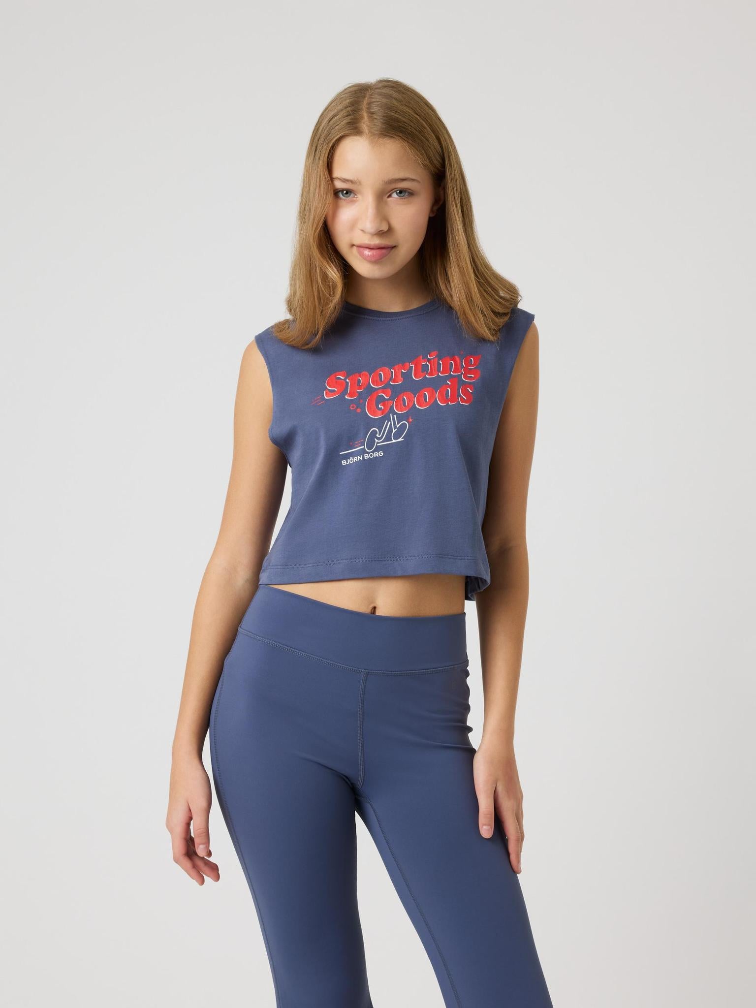 BJÖRN BORG Borg Cropped Tank Top Nightshadow Blue