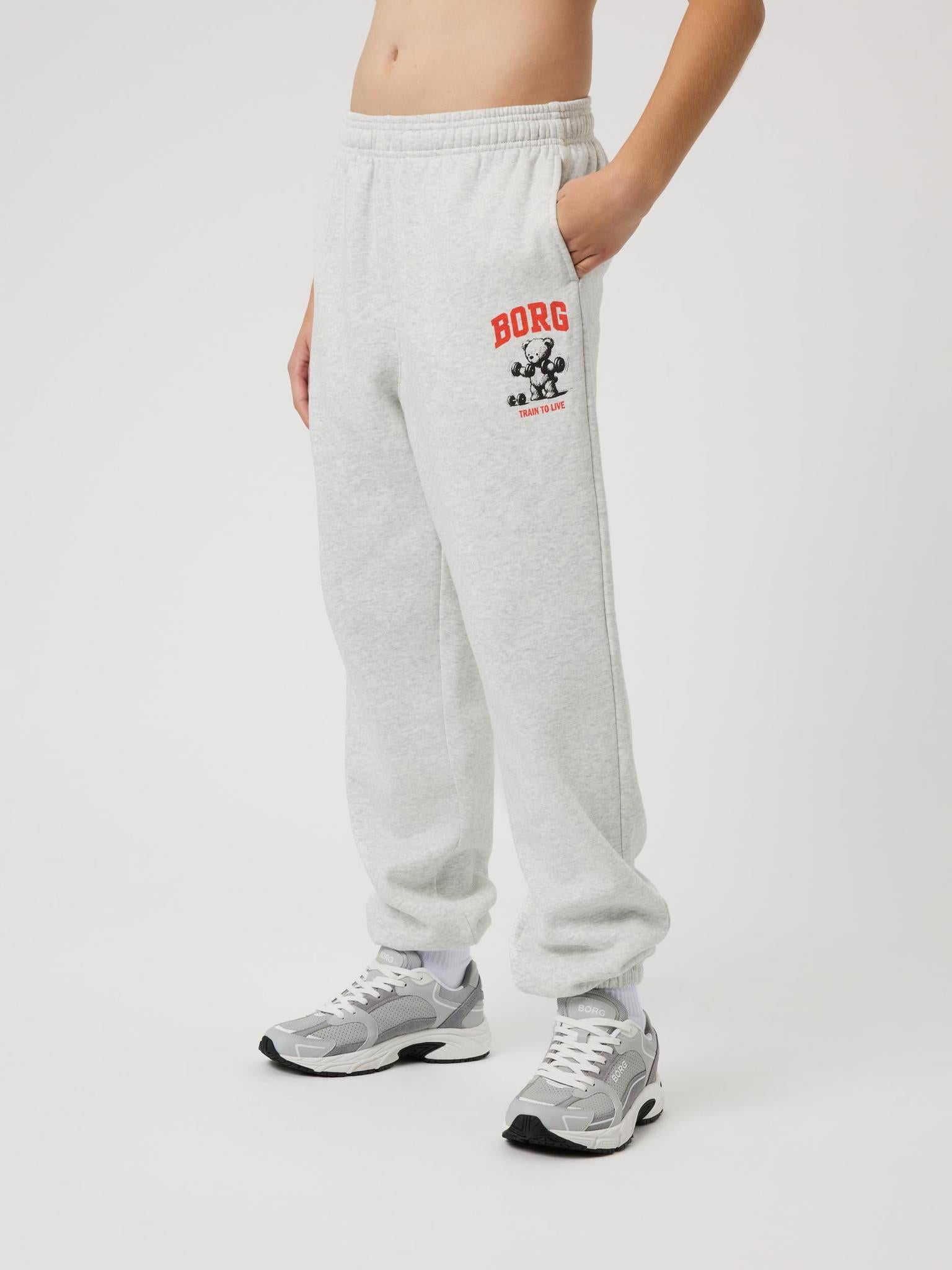 BJÖRN BORG Borg Oversized Sweatpants Ultra Light Grey Melange
