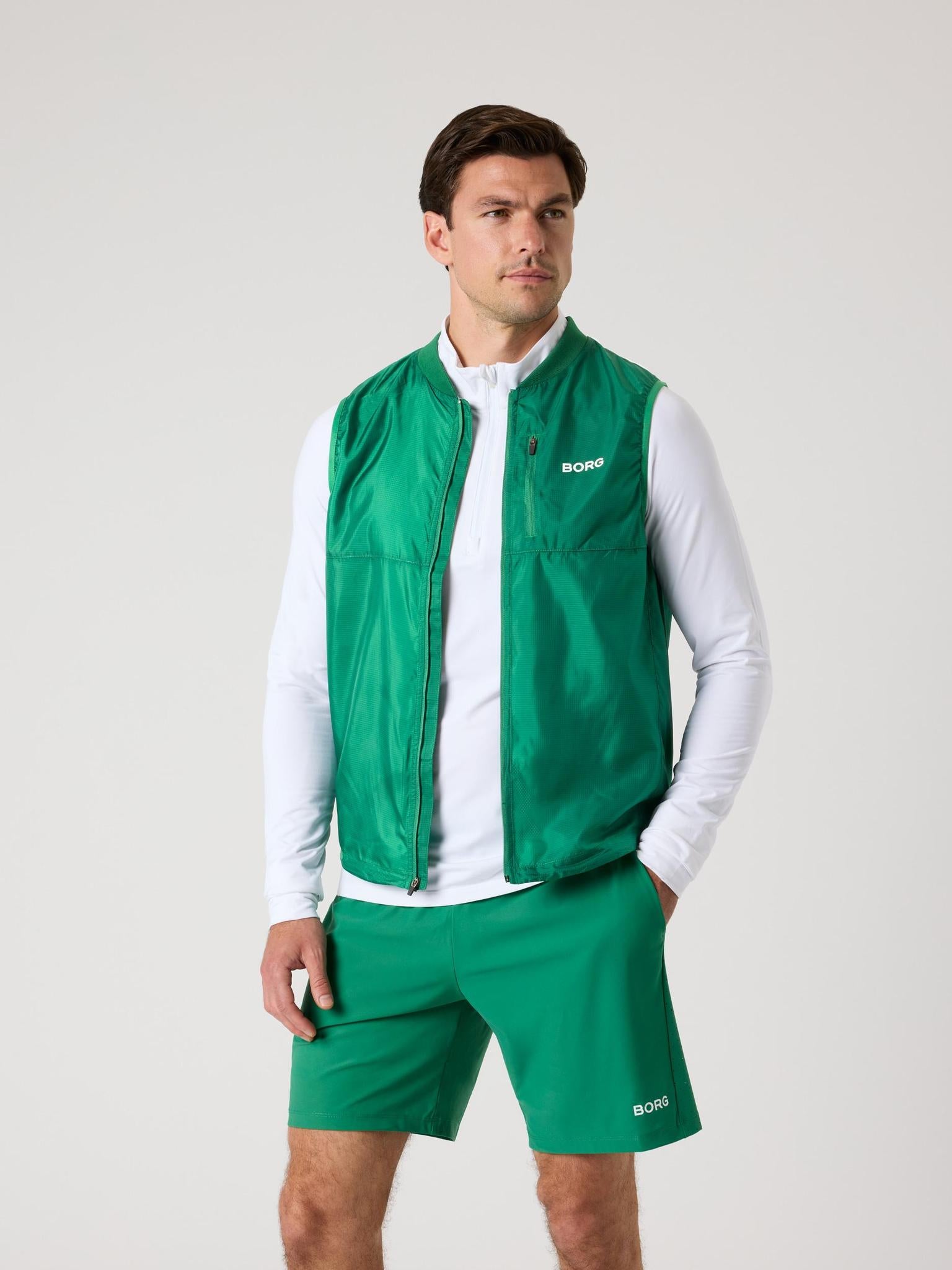 BJÖRN BORG Borg Golf Vest Ripstop Verdant Green