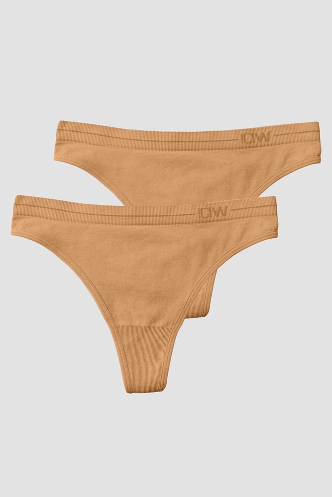 ICIW Everyday Seamless Thong 2-pack Almond