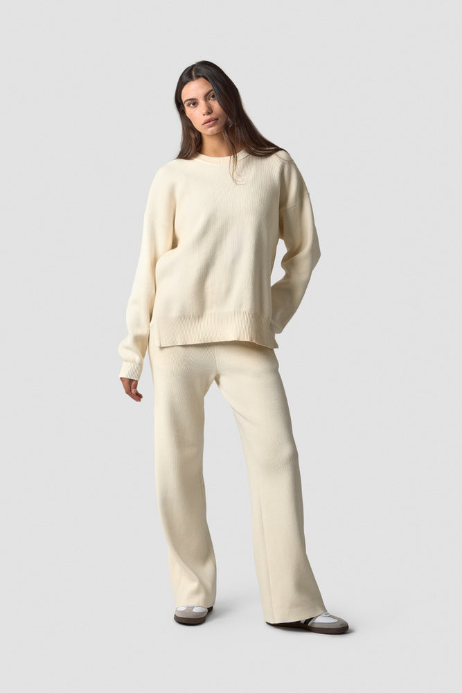 ICIW Soft Knit Oversized Pants Cream