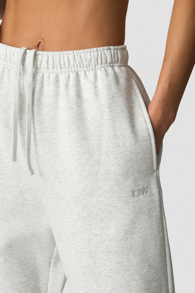 ICIW Everyday Straight Leg Sweatpants White Melange