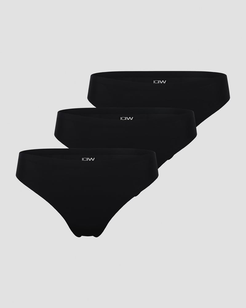ICIW Invisible Thong 3-pack Black