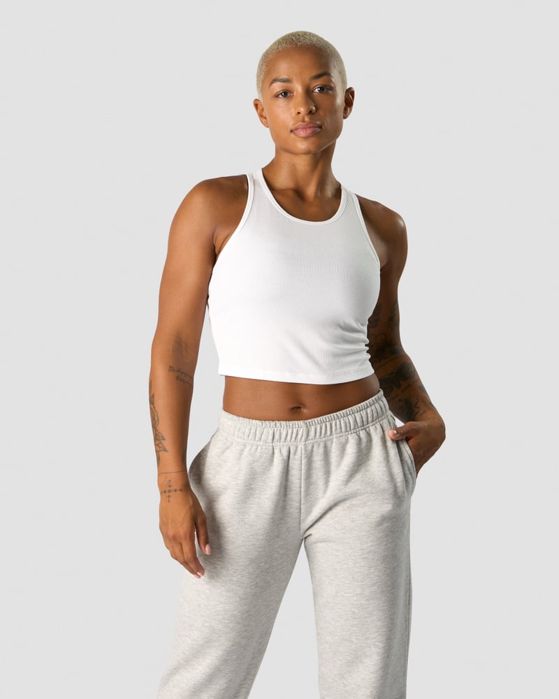 ICIW Nimble Cropped Tank Top White