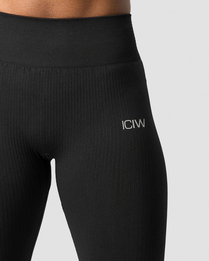 ICIW Ribbed Define Seamless Tights Black