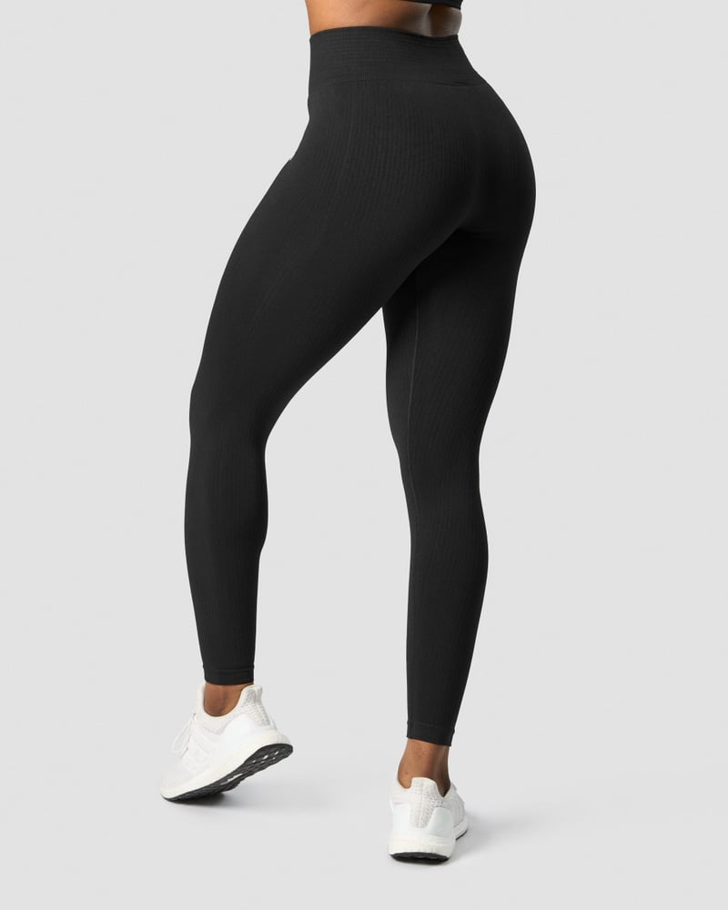 ICIW Ribbed Define Seamless Tights Black
