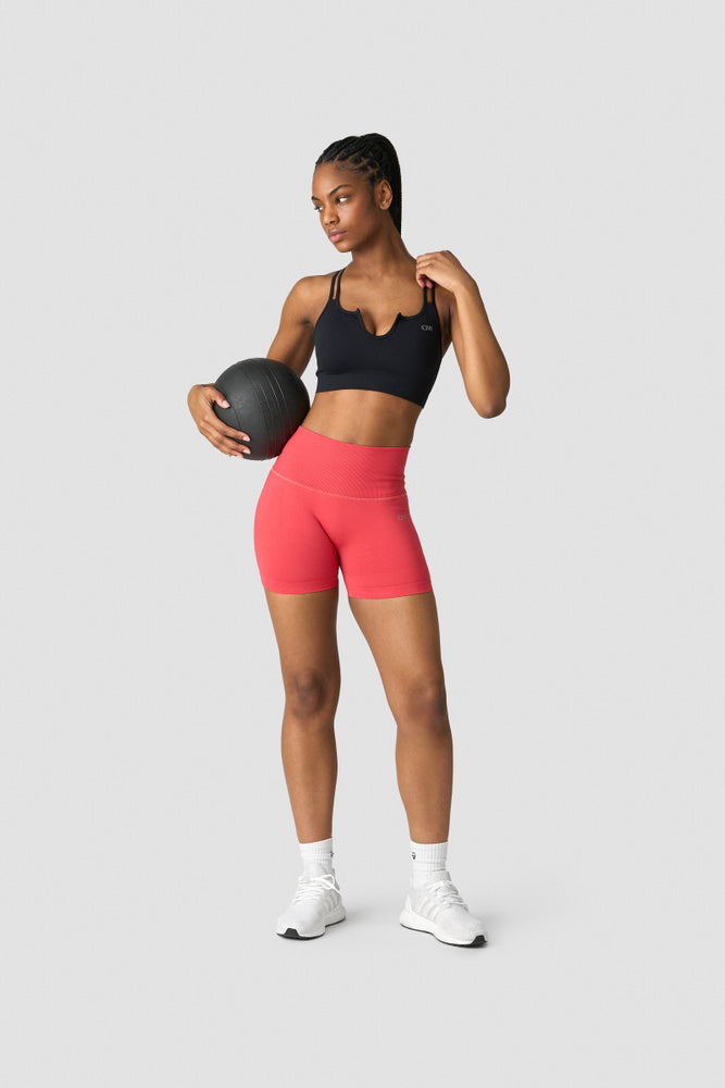 ICIW Ribbed Define Seamless Strappy Bra Black