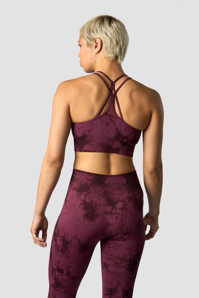 ICIW Define Seamless Tie Dye Sports Bra Burgundy