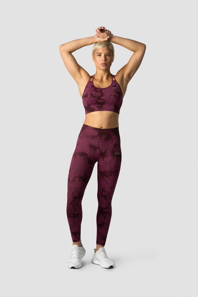ICIW Define Seamless Tie Dye Sports Bra Burgundy