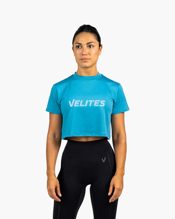 Velites Crop Holo Ljusblå