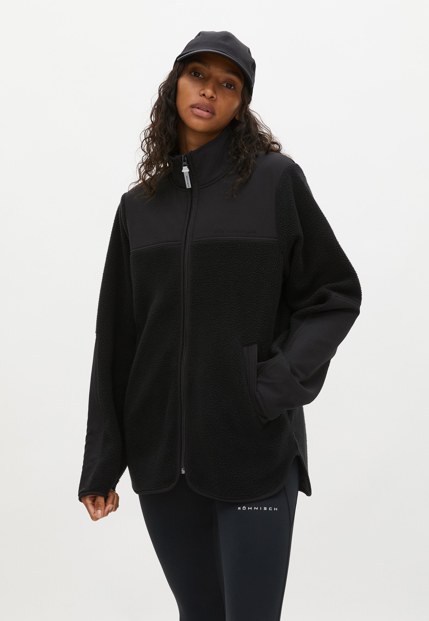 RÖHNISCH Phoebe Pile Jacket, Svart