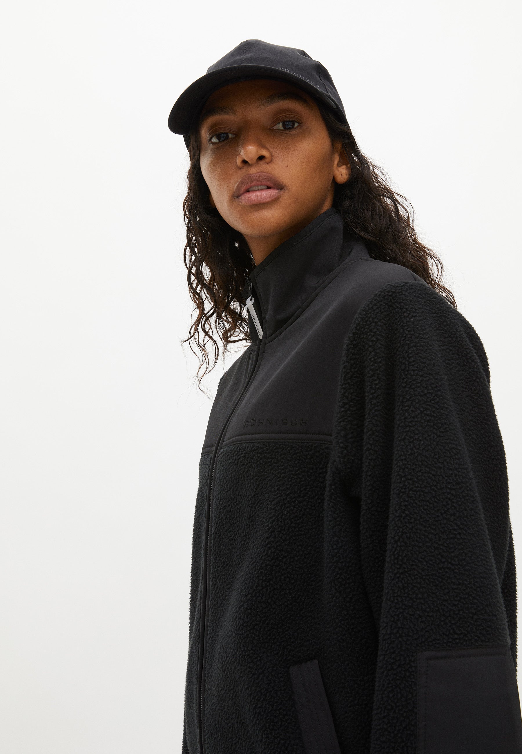 RÖHNISCH Phoebe Pile Jacket, Svart
