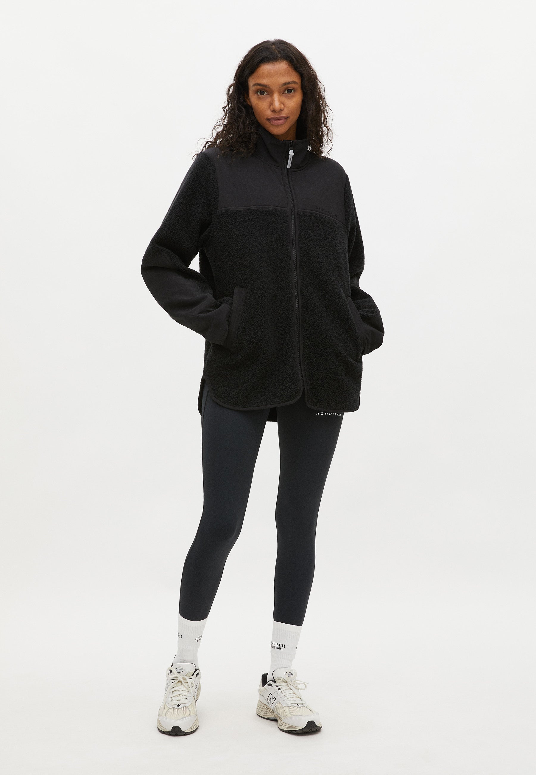RÖHNISCH Phoebe Pile Jacket, Svart