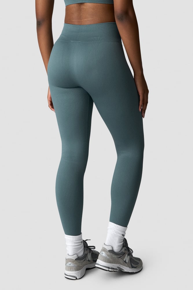 ICIW Ribbed Define Seamless Tights Wmn Jungle Green