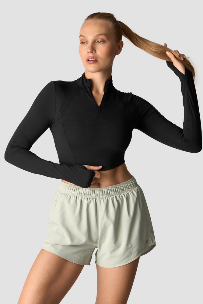 ICIW Mirage Cropped Long Sleeve Wmn Black