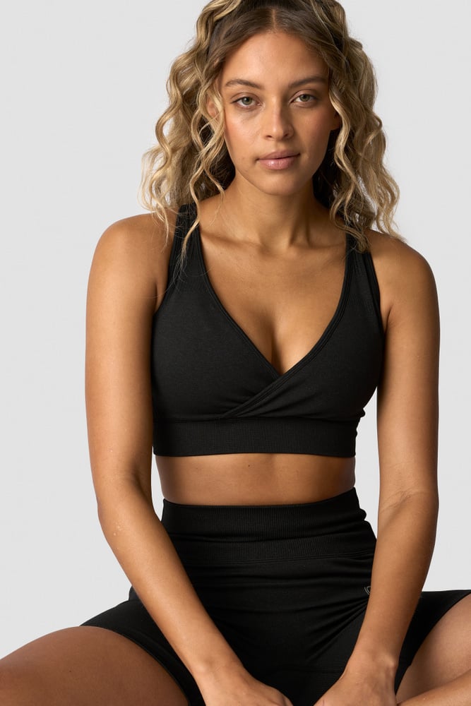 ICIW Soft Seamless Adjustable Sports Bra Black