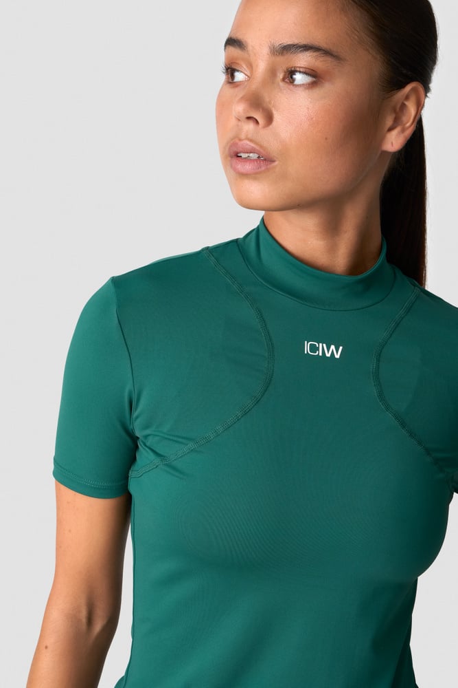 ICIW Contrast T-shirt Deep Emerald