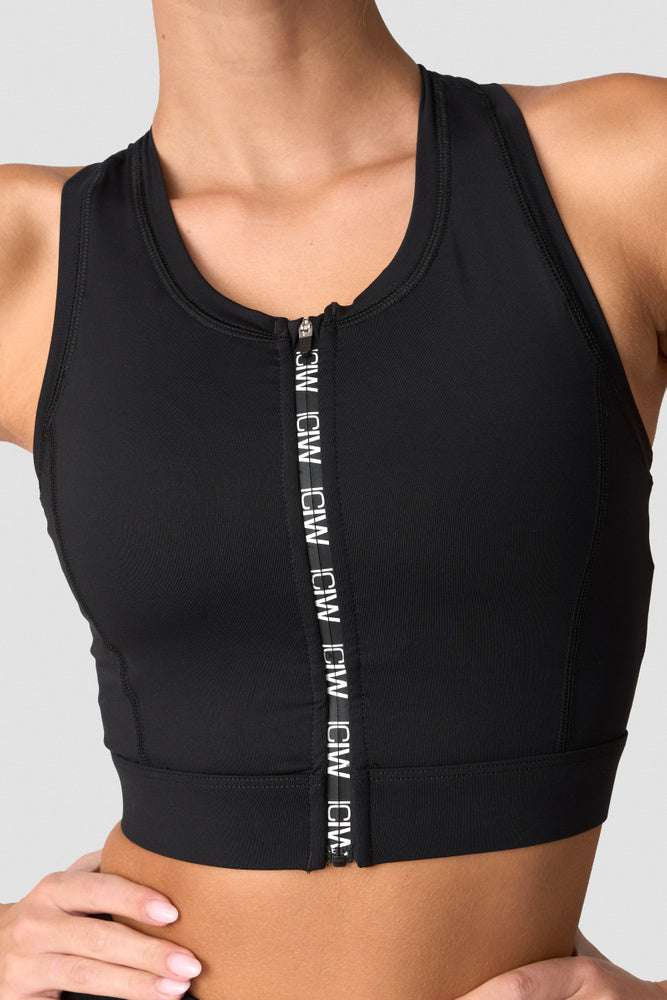 ICIW Contrast Sports Bra Black