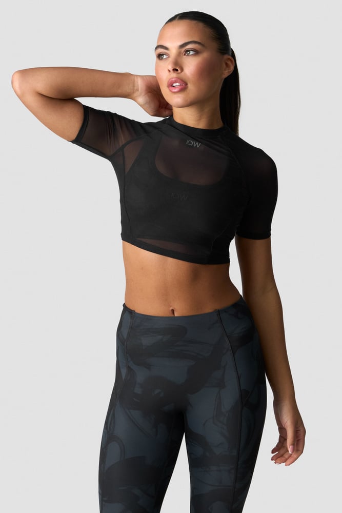 ICIW Sculpt Mesh T-Shirt W Black