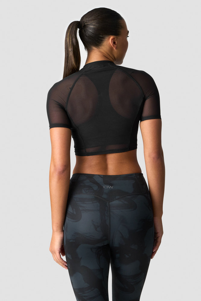 ICIW Sculpt Mesh T-Shirt W Black