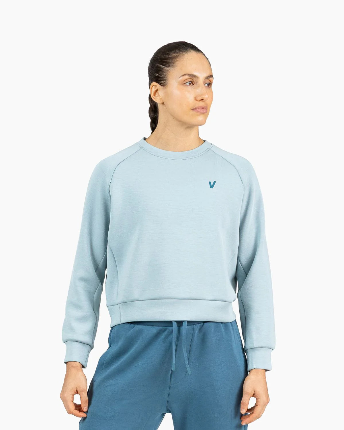 Velites Crop Sweatshirt Holo Blå