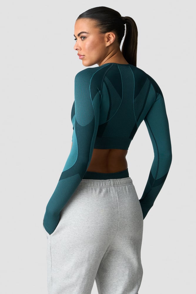 ICIW Sculpt Seamless Long Sleeve W Contrast Teal