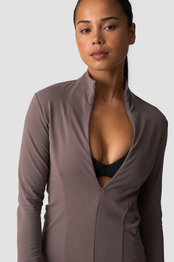 ICIW Nimble 1/2 Zip Long Sleeve Dusty Brown