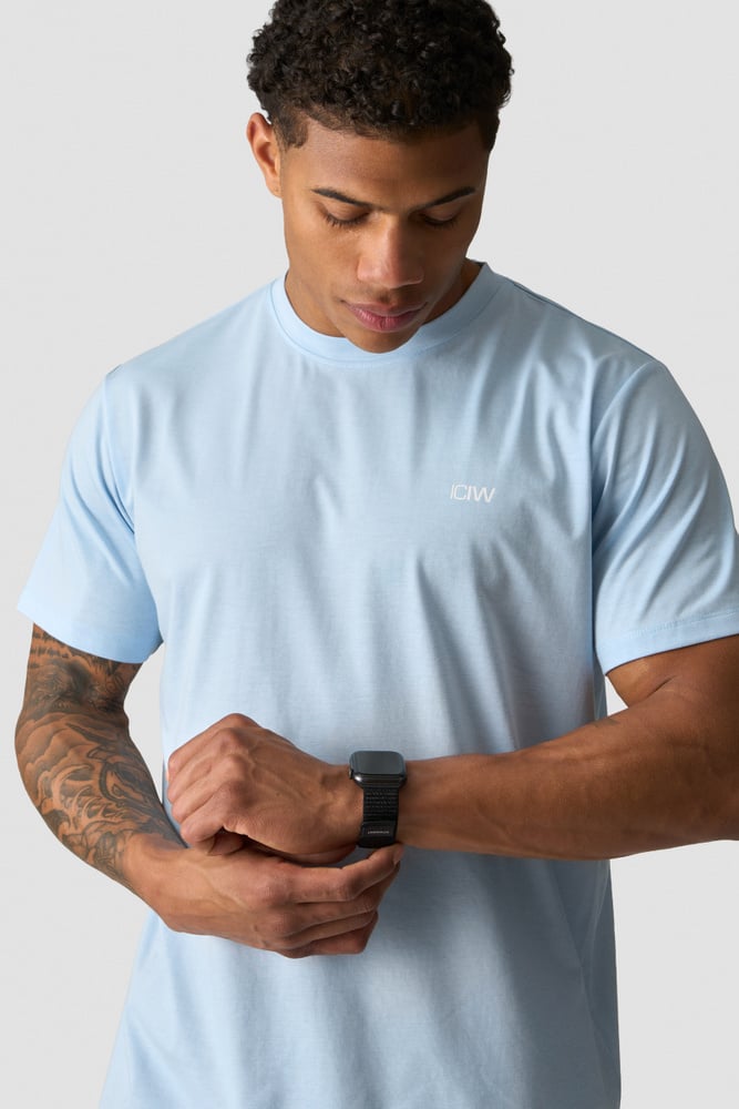 ICIW Essential Dri-Release Printed T-Shirt Arctic Blue