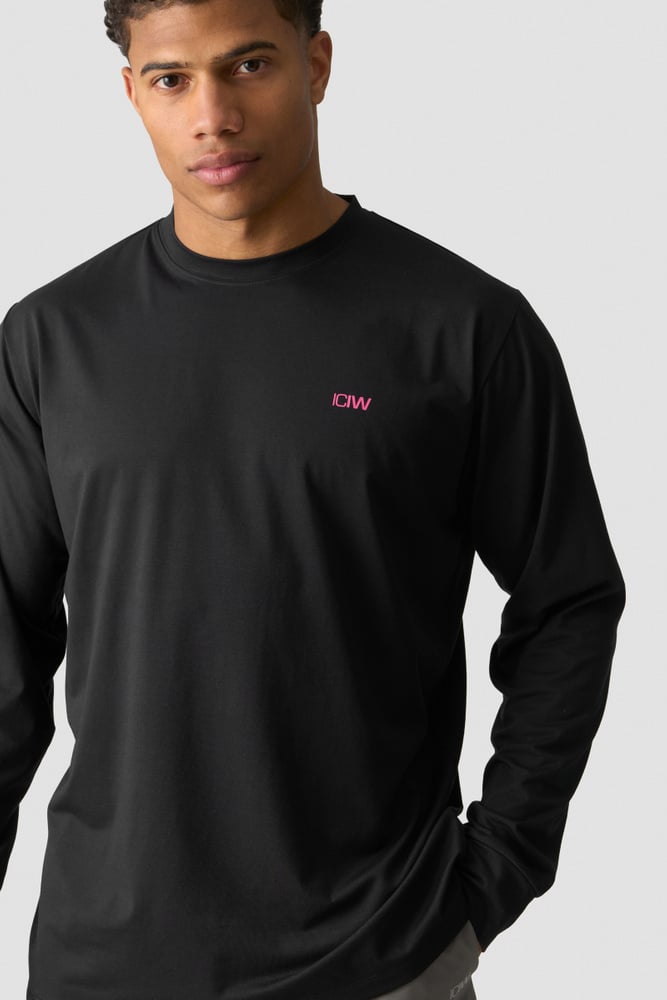 ICIW Essential Dri-Release Printed Long Sleeve Black
