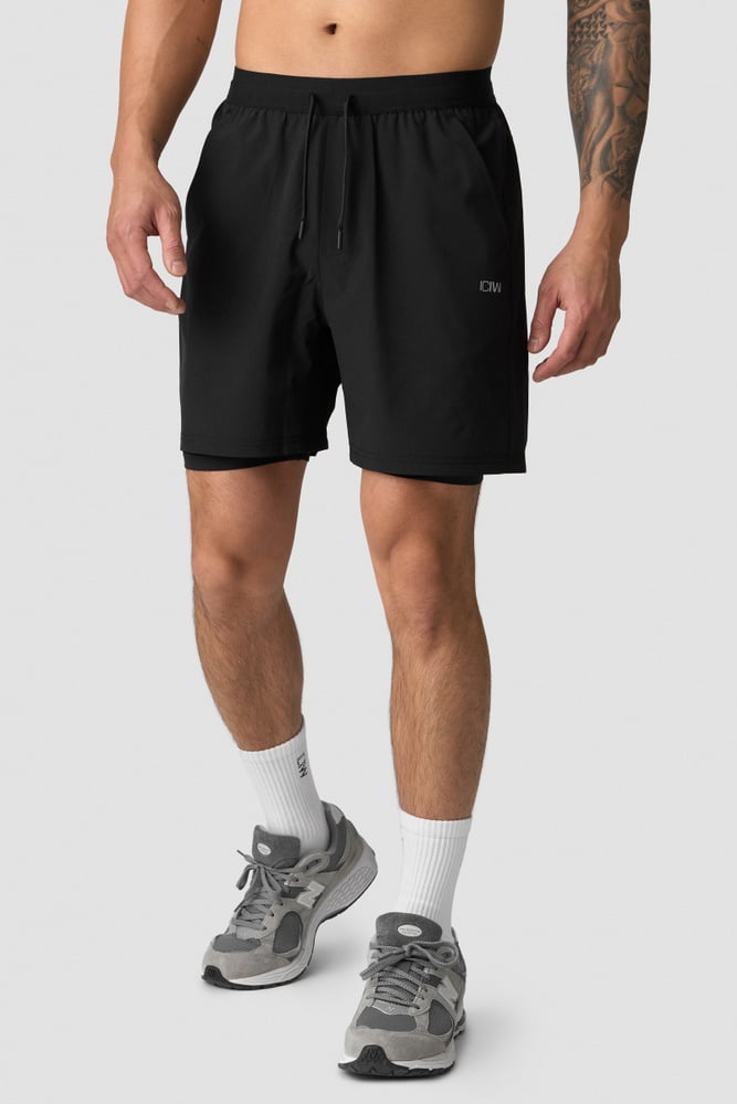 ICIW Workout 2-in-1 Shorts Men Black