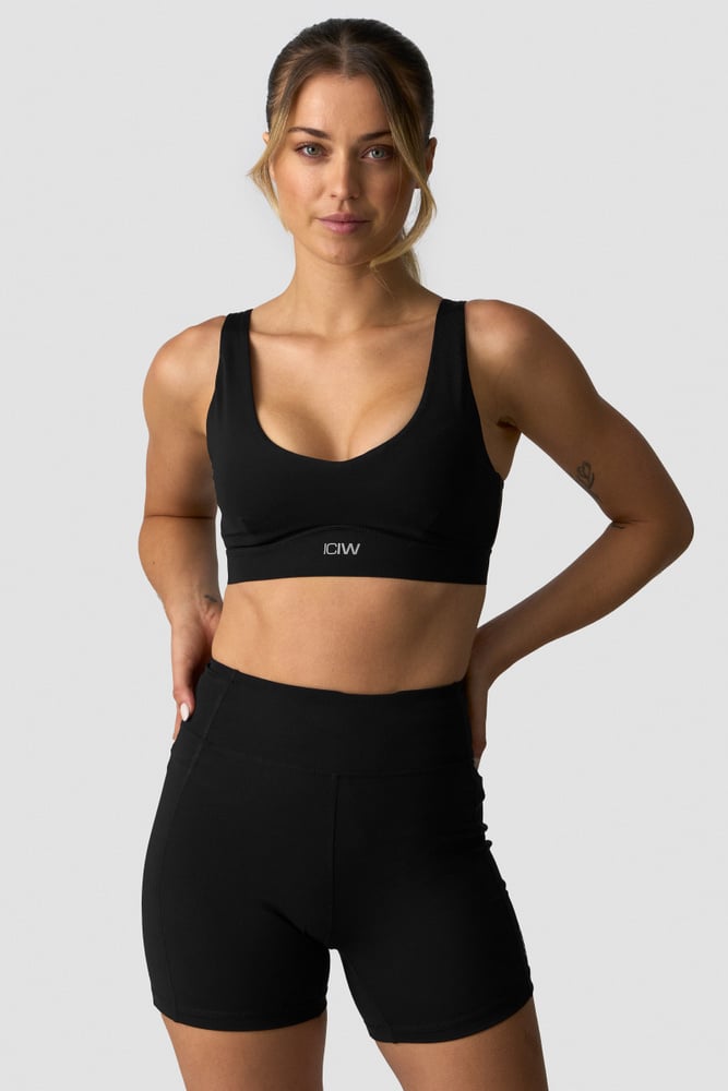 ICIW Essential Mid Support Sports Bra Black