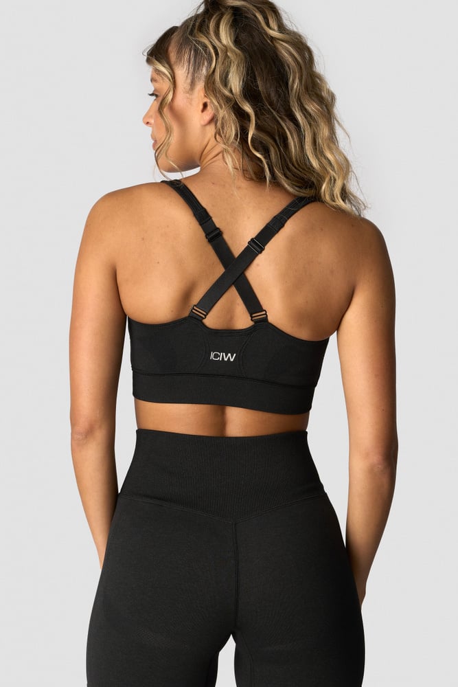 ICIW Soft Seamless Adjustable Sports Bra Black