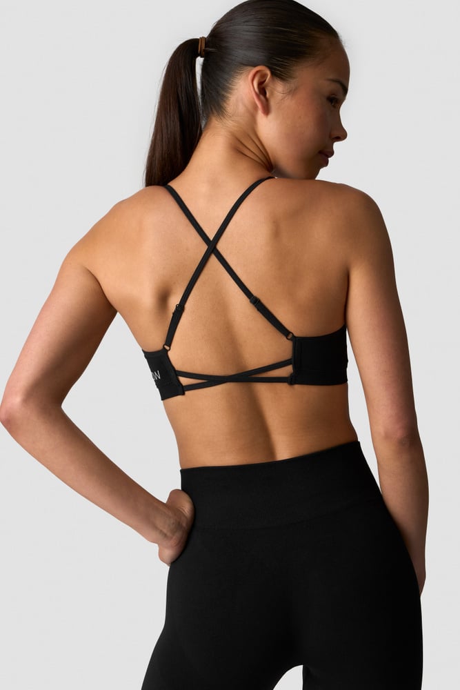 ICIW Smooth Seamless Strappy Sports Bra W Black