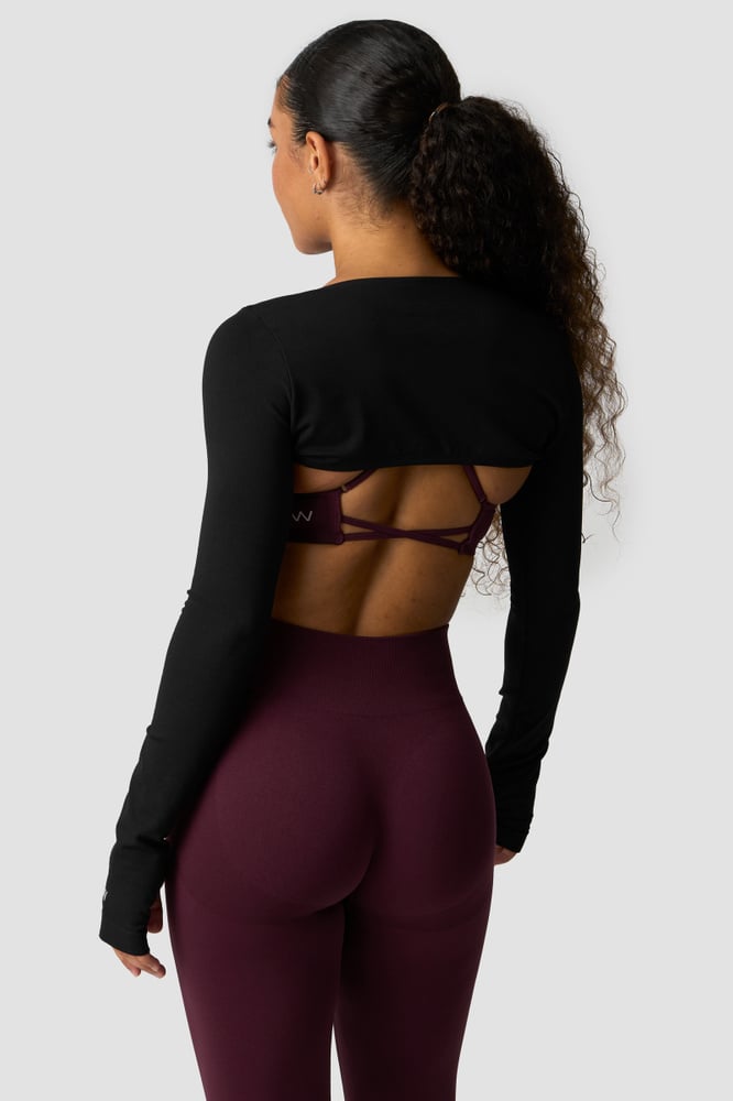 ICIW Smooth Seamless Shrug Black