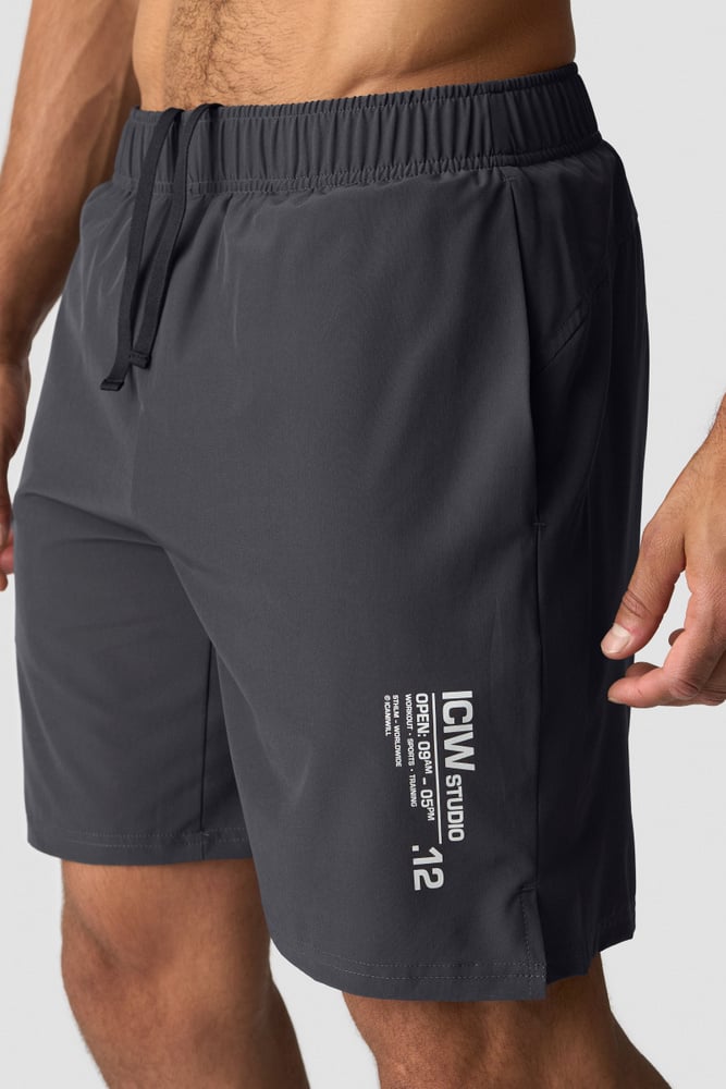 ICIW Training Printed Shorts Dark Grey