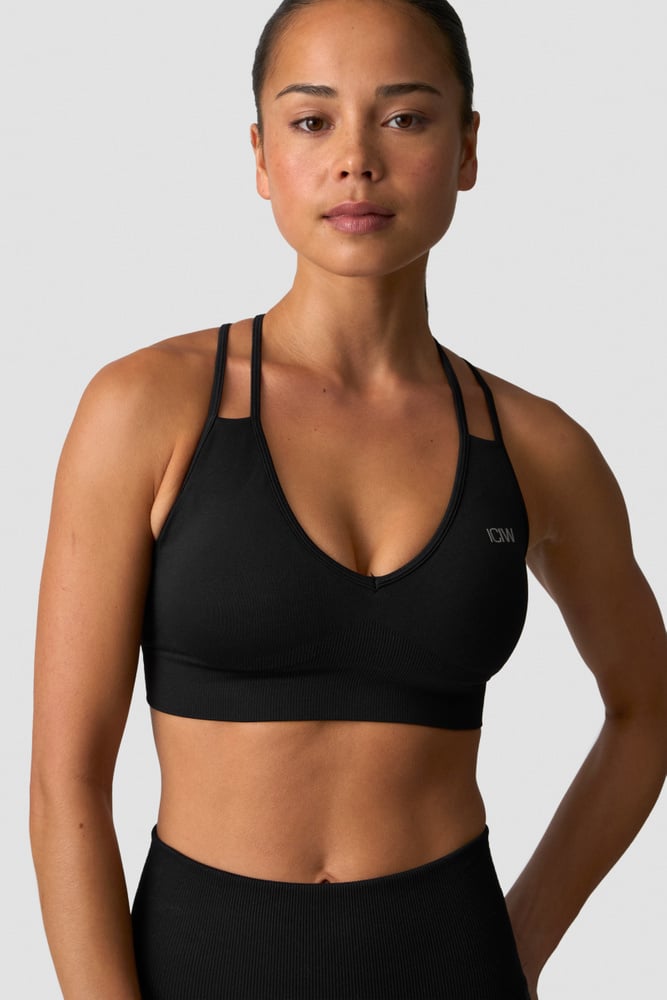 ICIW Define Seamless V-neck Sports Bra Black