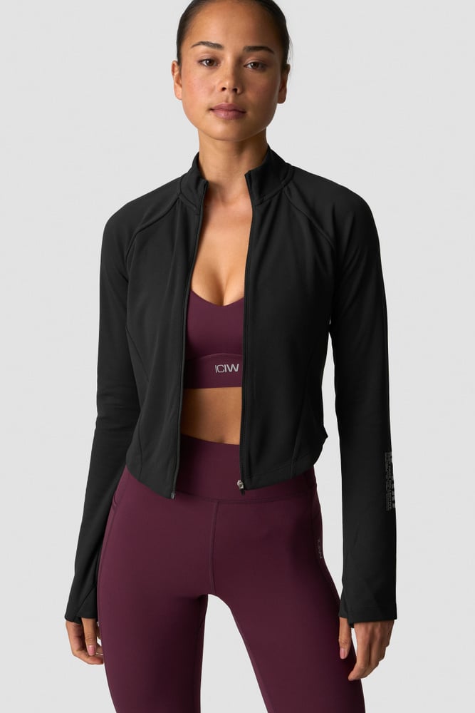 ICIW Mirage Printed Zip Midlayer W Black
