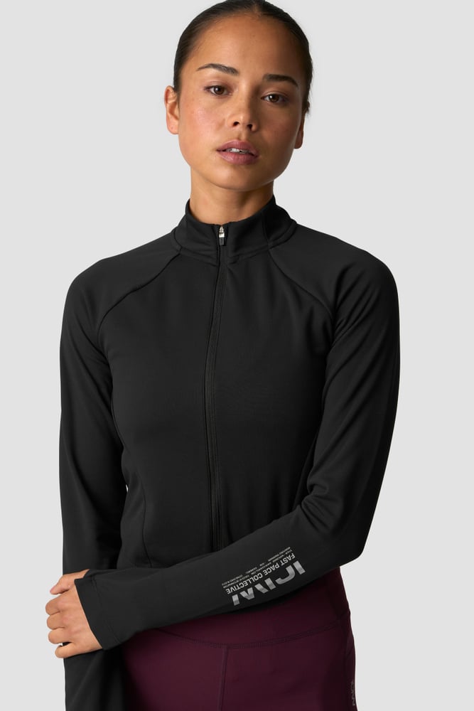 ICIW Mirage Printed Zip Midlayer W Black