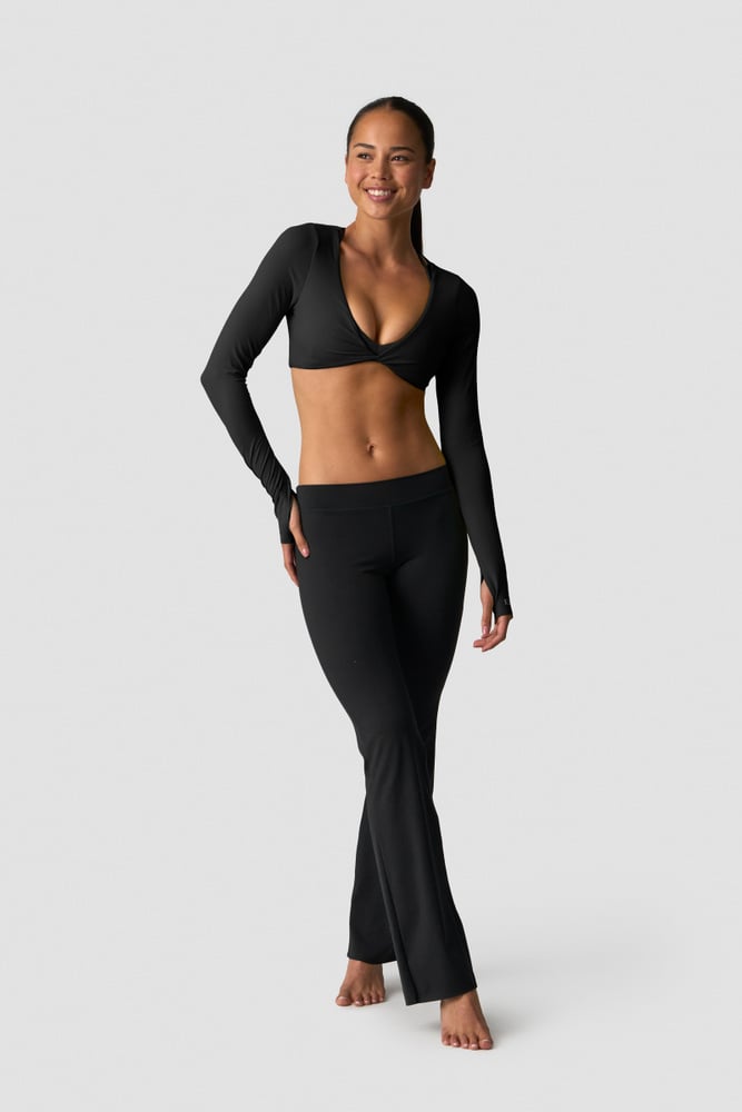 ICIW Nimble Twisted Cropped Long Sleeve Black