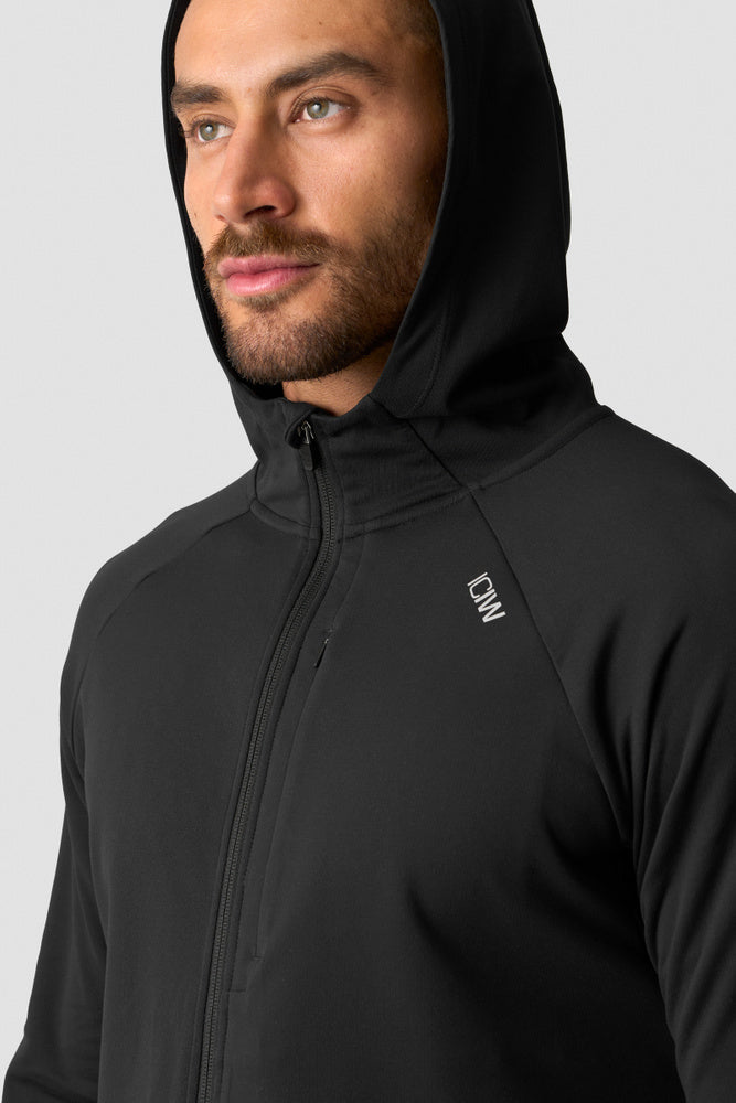 ICIW Mirage Hooded Zip Up Midlayer Black
