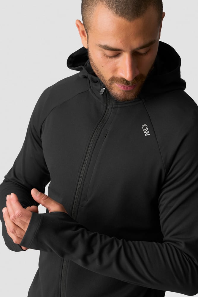 ICIW Mirage Hooded Zip Up Midlayer Black